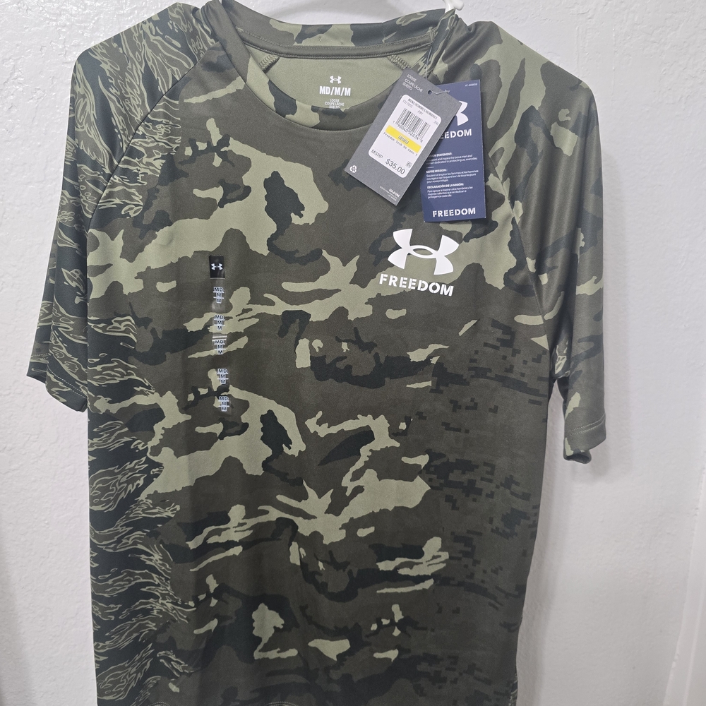 Under Armour Freedom Camo Short Sleeve Tee - Olive